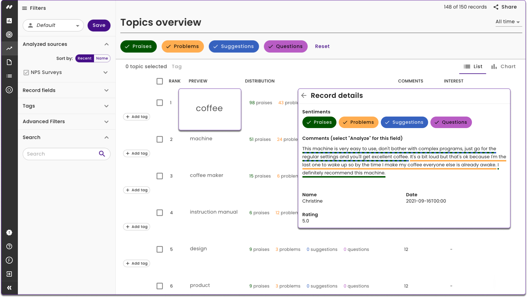 Keatext | AI Platform for Text and CX Sentiment Analysis